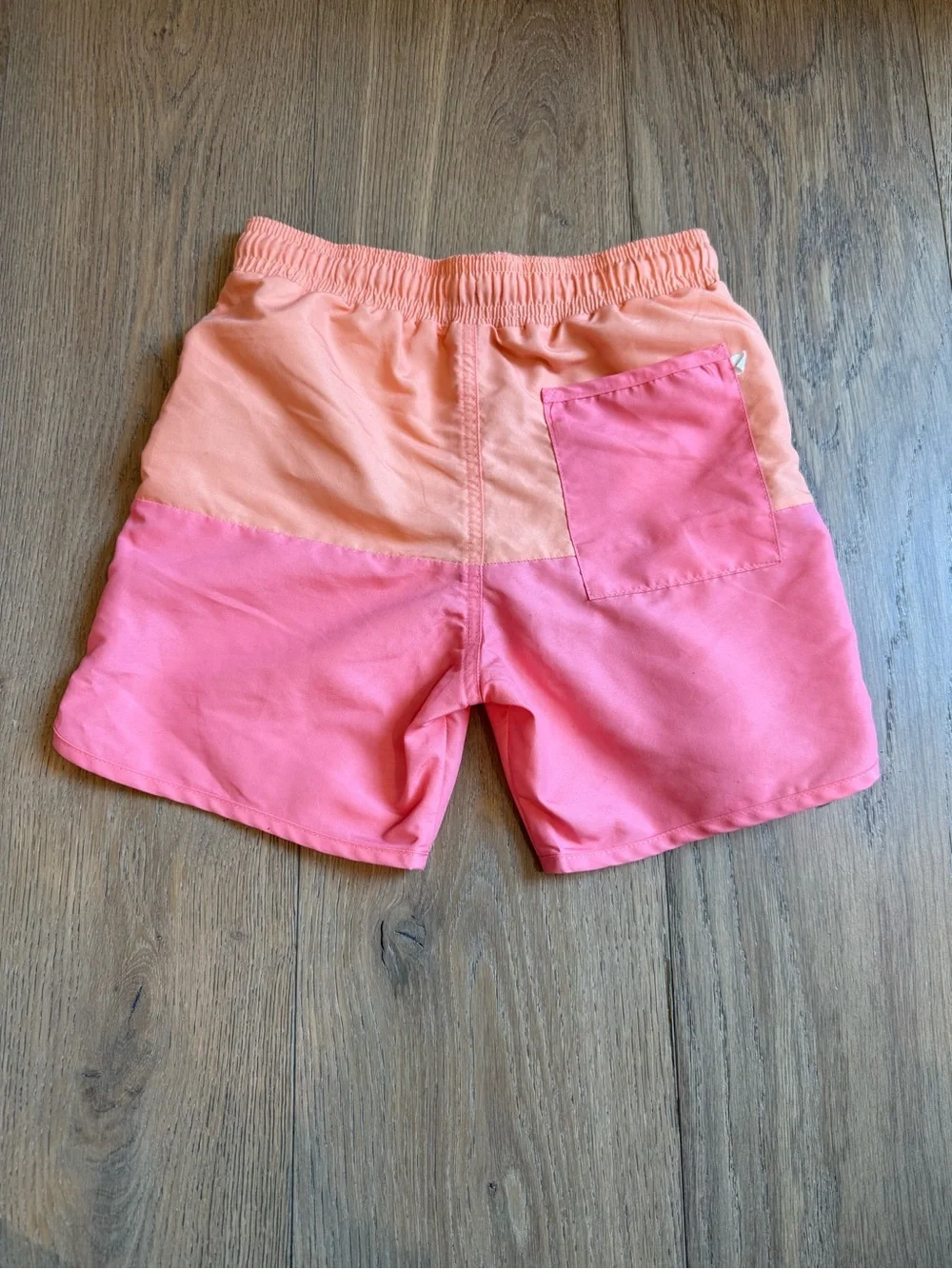 Minnow Kids Two-Tone Peach & Pink Swim Trunks 9-10